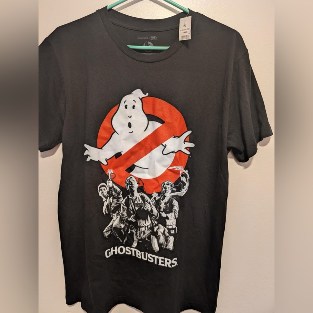 NWT - Ghostbuster Movie  Black Tee - size Large